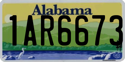 AL license plate 1AR6673