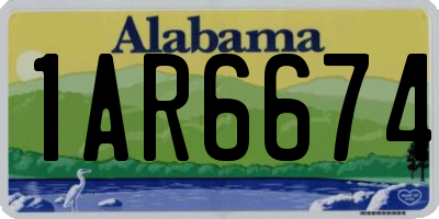 AL license plate 1AR6674
