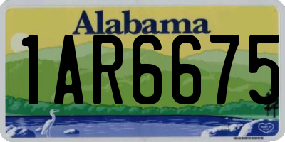 AL license plate 1AR6675