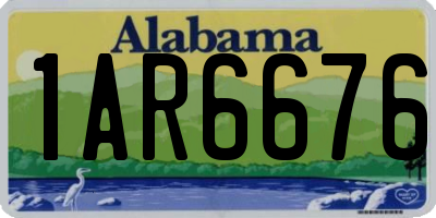 AL license plate 1AR6676