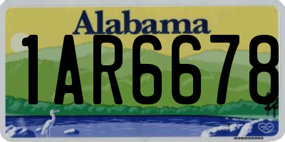 AL license plate 1AR6678