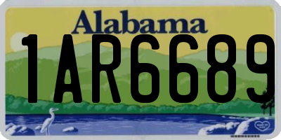AL license plate 1AR6689