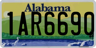 AL license plate 1AR6690