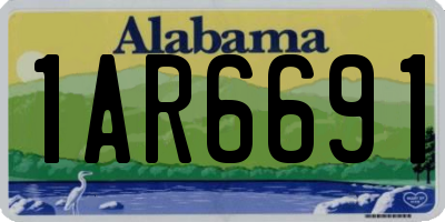 AL license plate 1AR6691