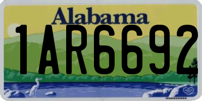 AL license plate 1AR6692