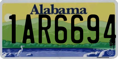 AL license plate 1AR6694