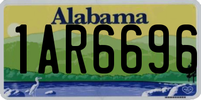 AL license plate 1AR6696