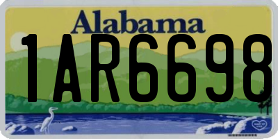 AL license plate 1AR6698