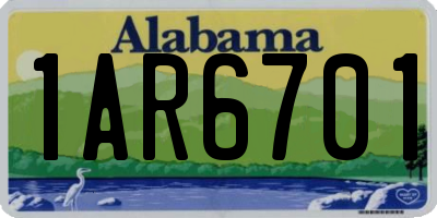 AL license plate 1AR6701