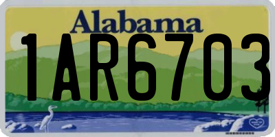 AL license plate 1AR6703