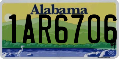 AL license plate 1AR6706