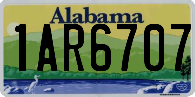 AL license plate 1AR6707