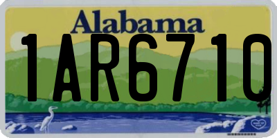 AL license plate 1AR6710