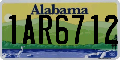 AL license plate 1AR6712