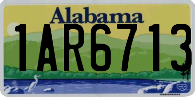 AL license plate 1AR6713
