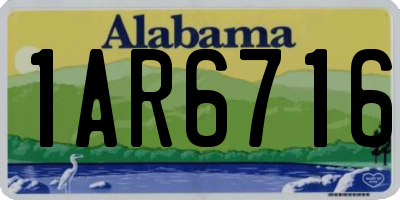 AL license plate 1AR6716