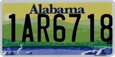 AL license plate 1AR6718