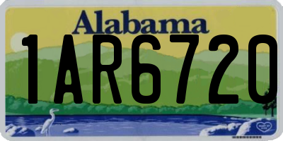 AL license plate 1AR6720