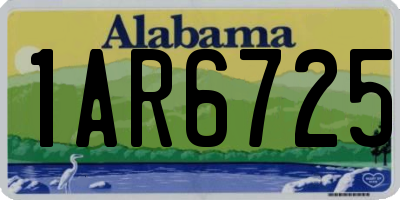 AL license plate 1AR6725