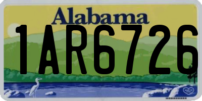 AL license plate 1AR6726