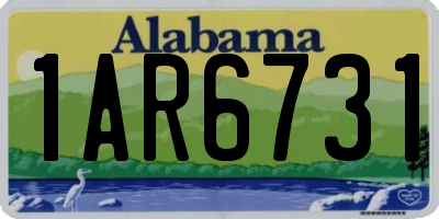 AL license plate 1AR6731