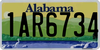 AL license plate 1AR6734