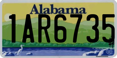 AL license plate 1AR6735