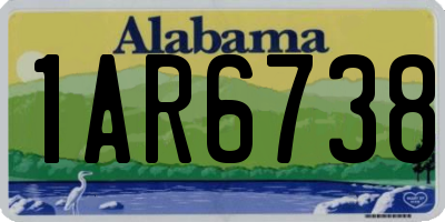 AL license plate 1AR6738