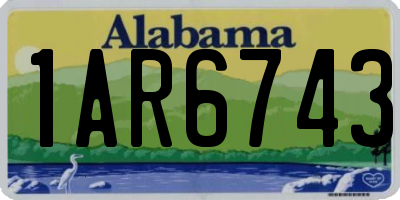 AL license plate 1AR6743