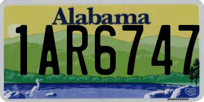 AL license plate 1AR6747