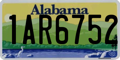 AL license plate 1AR6752