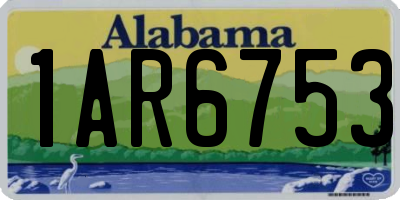 AL license plate 1AR6753