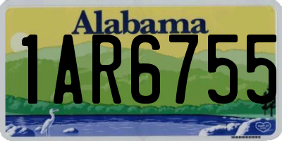 AL license plate 1AR6755