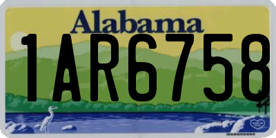AL license plate 1AR6758