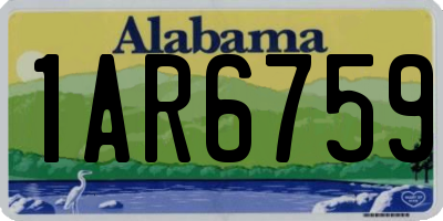 AL license plate 1AR6759