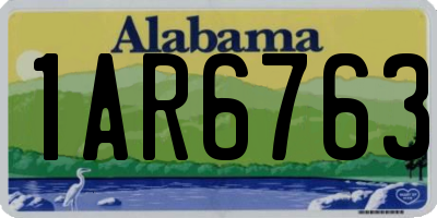 AL license plate 1AR6763