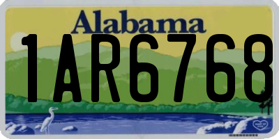 AL license plate 1AR6768