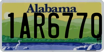 AL license plate 1AR6770