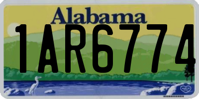 AL license plate 1AR6774