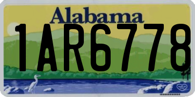AL license plate 1AR6778
