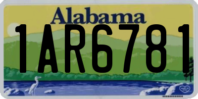 AL license plate 1AR6781
