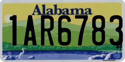 AL license plate 1AR6783