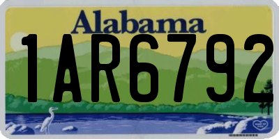 AL license plate 1AR6792