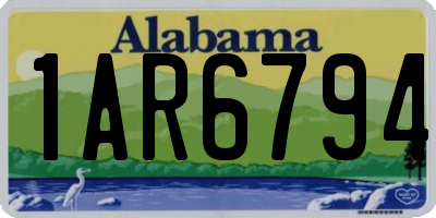 AL license plate 1AR6794