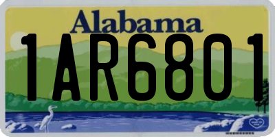 AL license plate 1AR6801