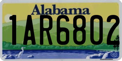 AL license plate 1AR6802