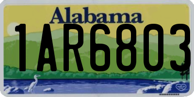 AL license plate 1AR6803