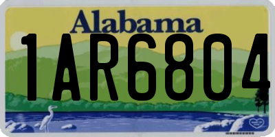 AL license plate 1AR6804