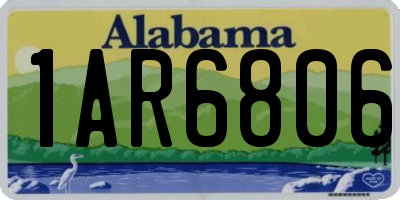 AL license plate 1AR6806
