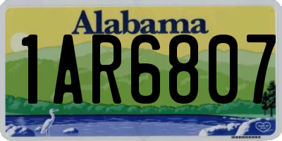 AL license plate 1AR6807